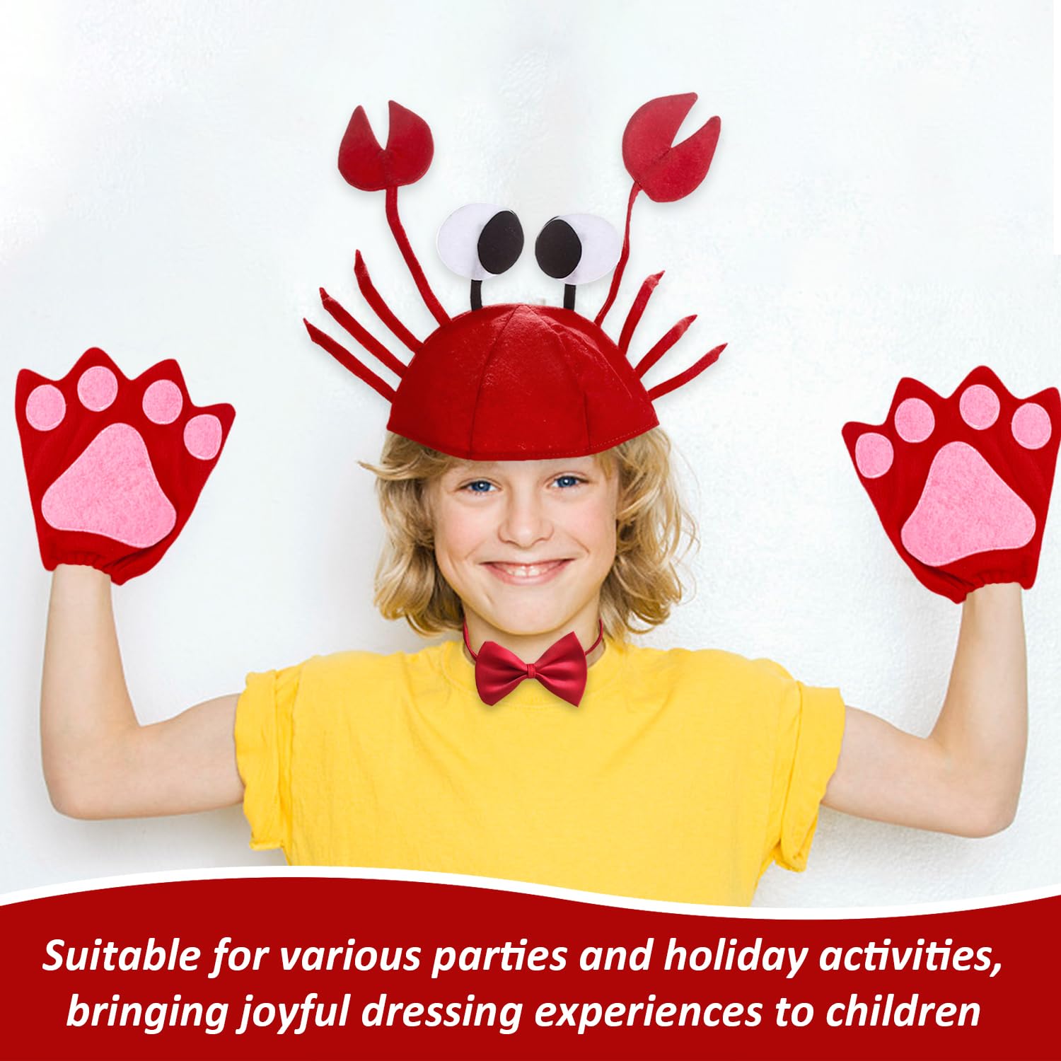 EJUFNS 1 Set Of Children'S Red Crab Costumes, Animal-Shaped Costumes, Party And Dance Accessories, Holiday Commemorative Gifts - Image 4