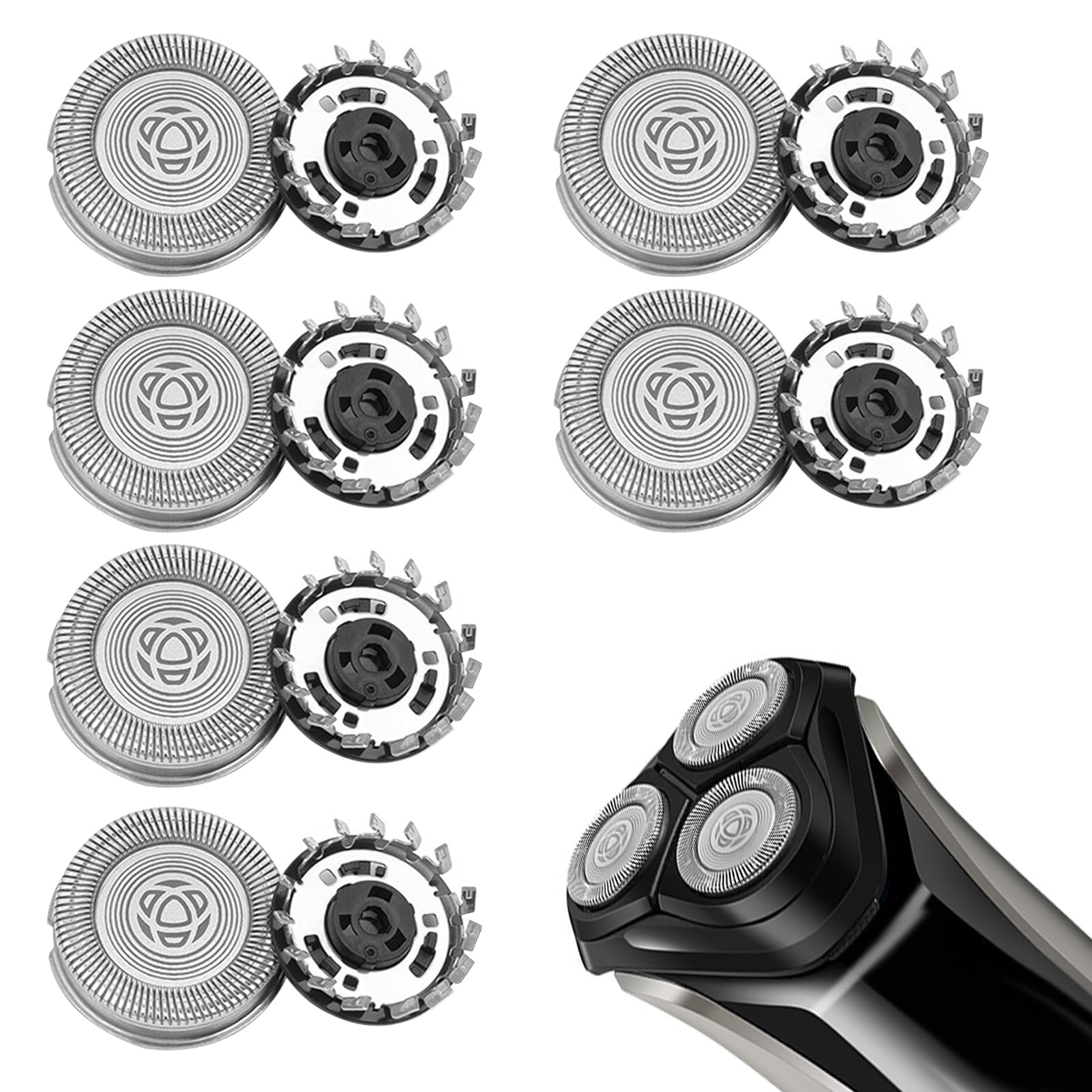 6 Piezas Cabezales de Repuesto Compatible con Philips Series 3000, Cabezales de Afeitadora Universal con Séries 3101 3102 3201 3202 4301 4303