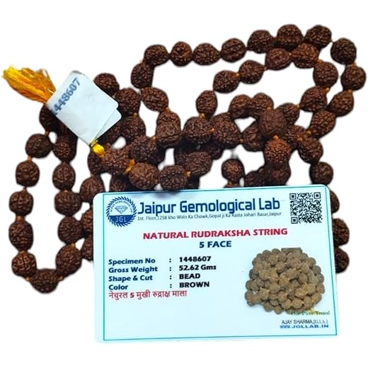 5 Mukhi Nepali Rudraksha Mala 108 Beads
