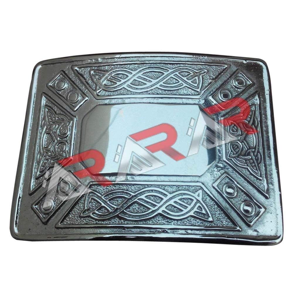 AAR Scottish Kilt Belt Buckle Design Chrome Finish (Chrome 6)
