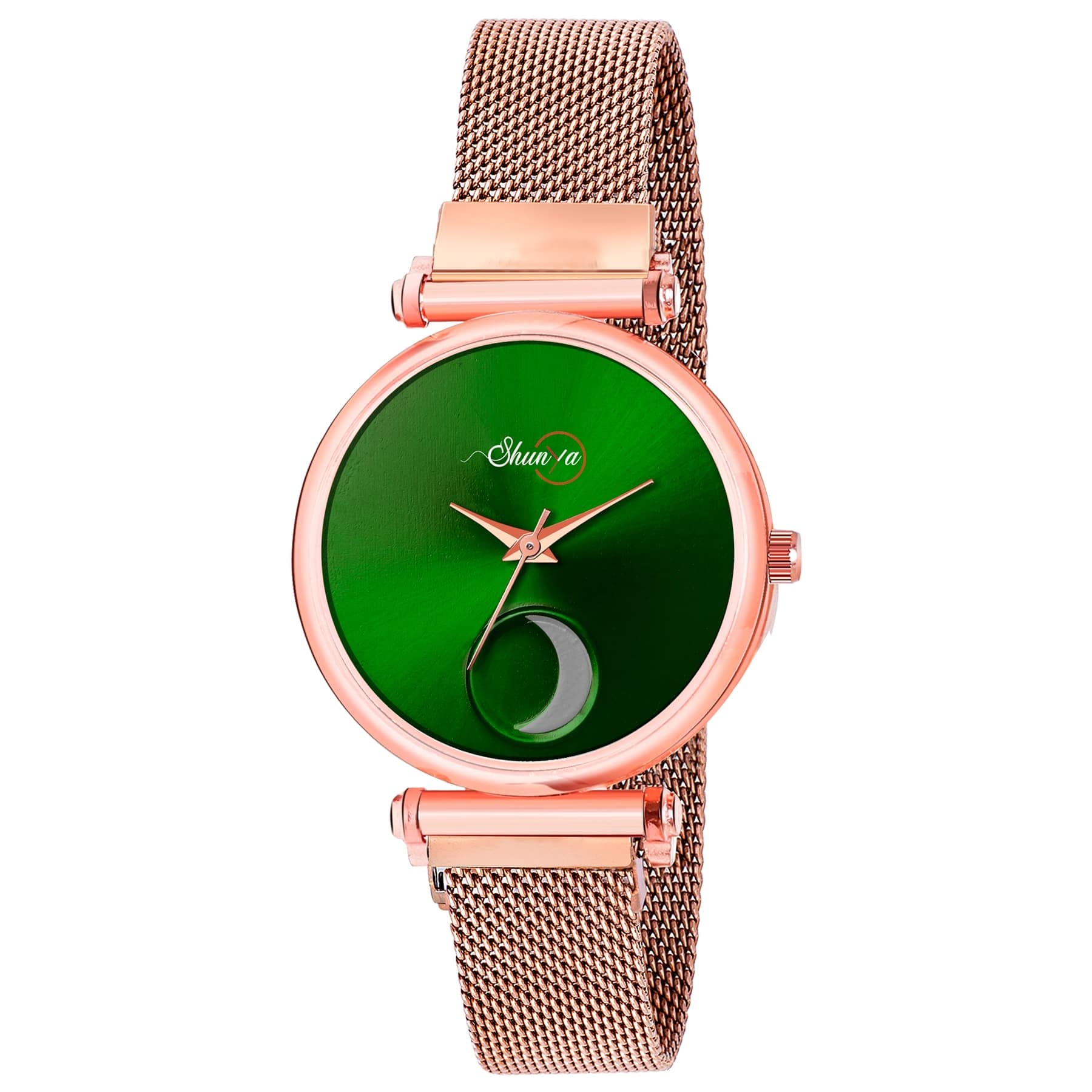 Shunya New Rose Gold Magnet Strap Analog Green Dial Designing Watch for Woman & Girls (B09PV7FN13) Amazon Price History, Amazon Price Tracker