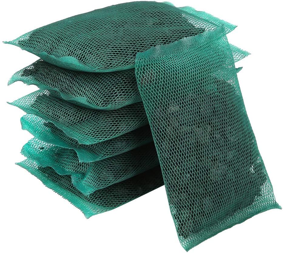 Hffheer Aquarium Purification Activated Carbon Aquarium Filter Charcoal Media Aquarium Fish Tank Purification Accessories with Fine Mesh Bag(7 Net Bags)