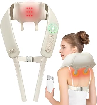 Joyset Neck Massager for Neck Pain, Neck and Shoulder Massager with Heat