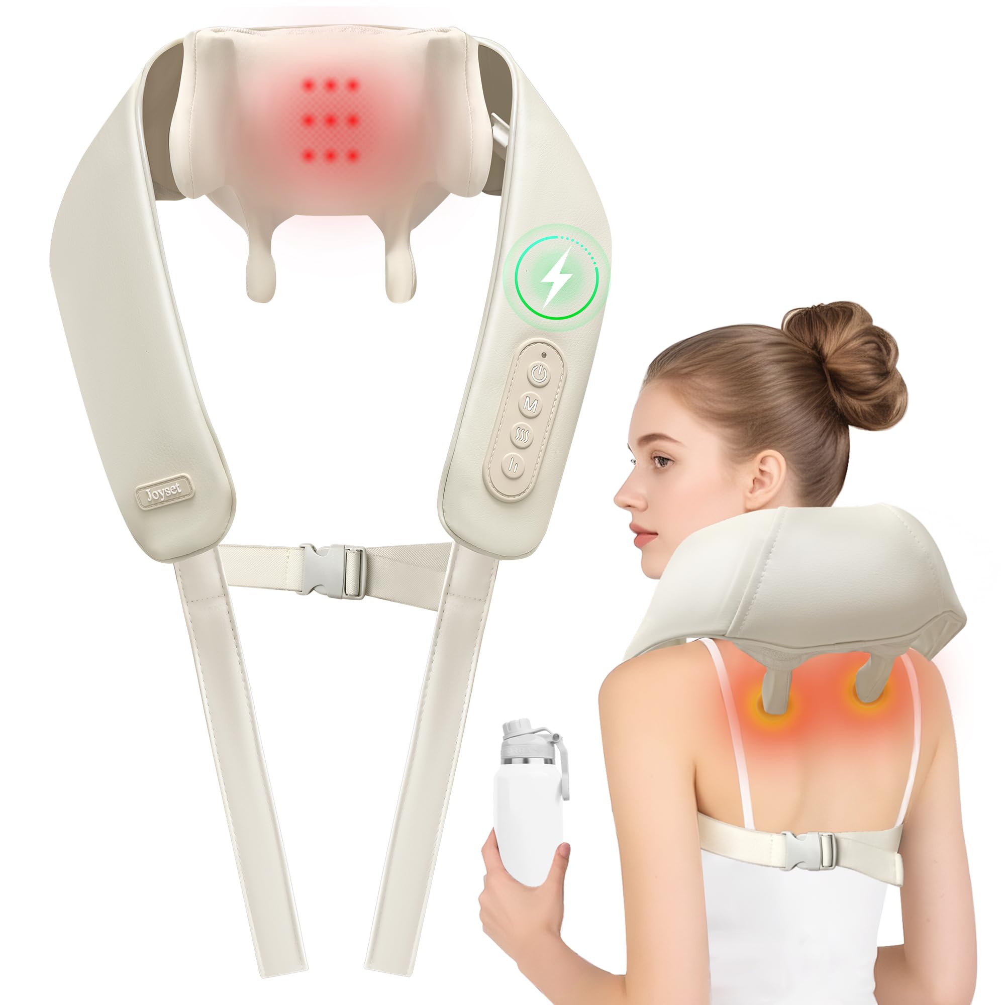 Joyset Kabelloses Shiatsu Nackenmassagegerät mit Wärme