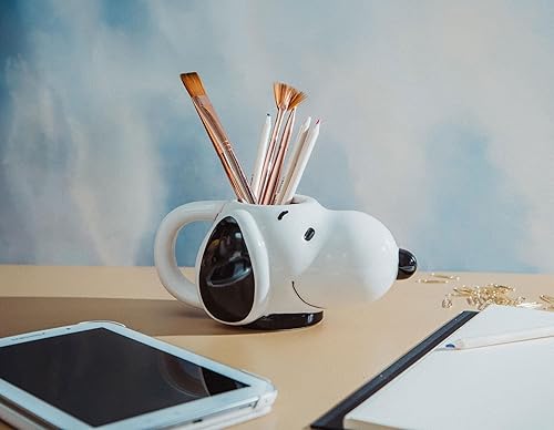 Miniatura 7 de Peanuts Snoopy - Taza de cerámica esculpida en 3D, taza de café grande para cacao, té, limonada  Capacidad para 20 onzas