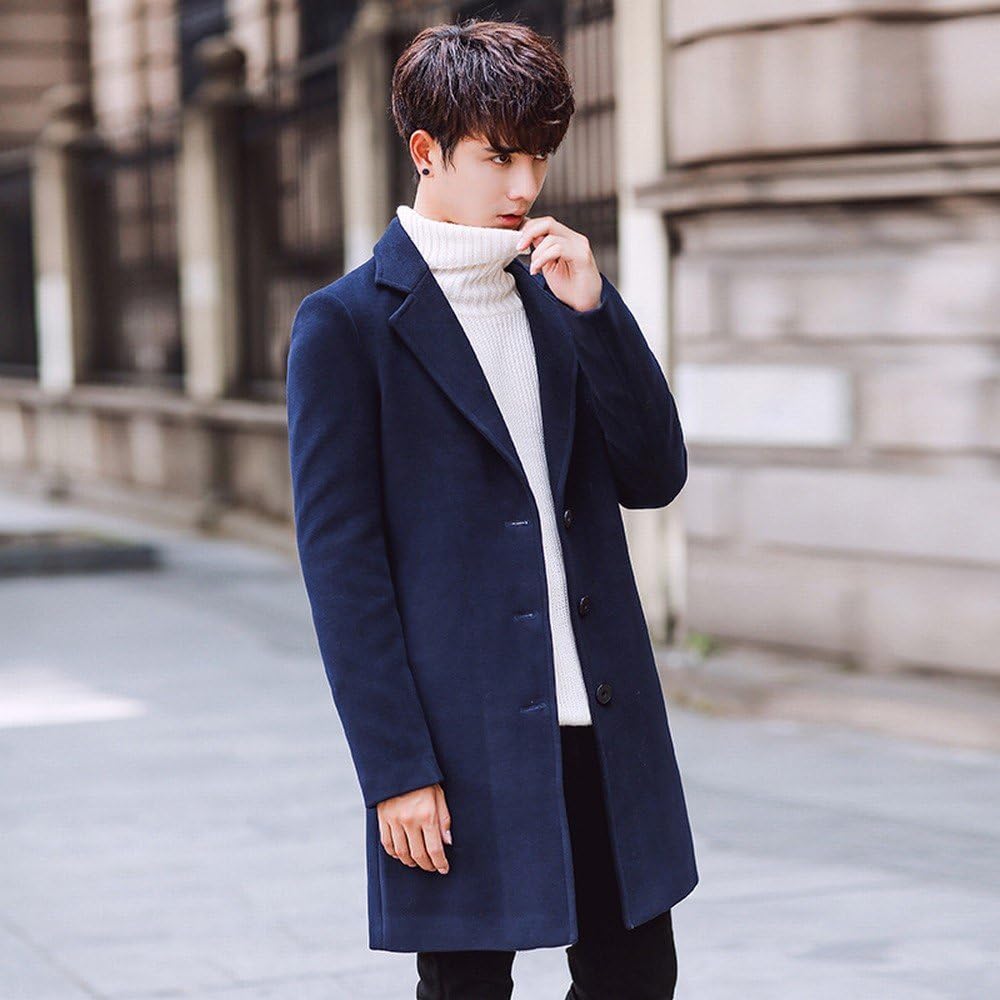 FFYY Windbreaker Men 'S Autumn and Winter Coat Coat Long Paragraph Wild Slim Couple Cloak,G,XXXL