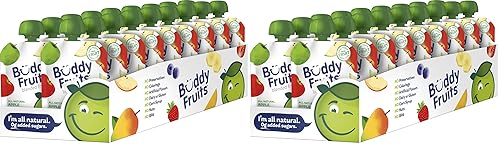 Miniatura 23 de Buddy Fruits Snacks To Go Puré de manzana sin azúcar de mango sin azúcar, bolsa de 3.2 onzas (18 unidades) sin gluten, frutos secos, conservantes