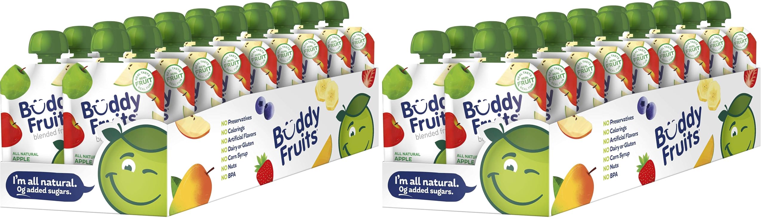 Buddy Fruits Apple / 3.2 Ounce (Pack of 36) / White Applesauce