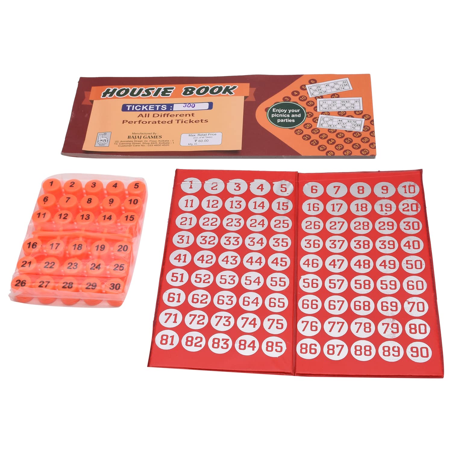 kidslour Jumbo Housie Board Game - 300 Tickets Bingo Lotto Tambola Family Game (B0BLCY59KC) Amazon Price History, Amazon Price Tracker