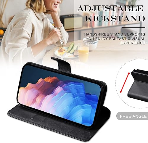 Miniatura 6 de KKEIKO Funda para Galaxy A32 5G, piel sintética tipo cartera para Samsung Galaxy A32 5G, funda protectora magnética con carcasa interior de TPU a