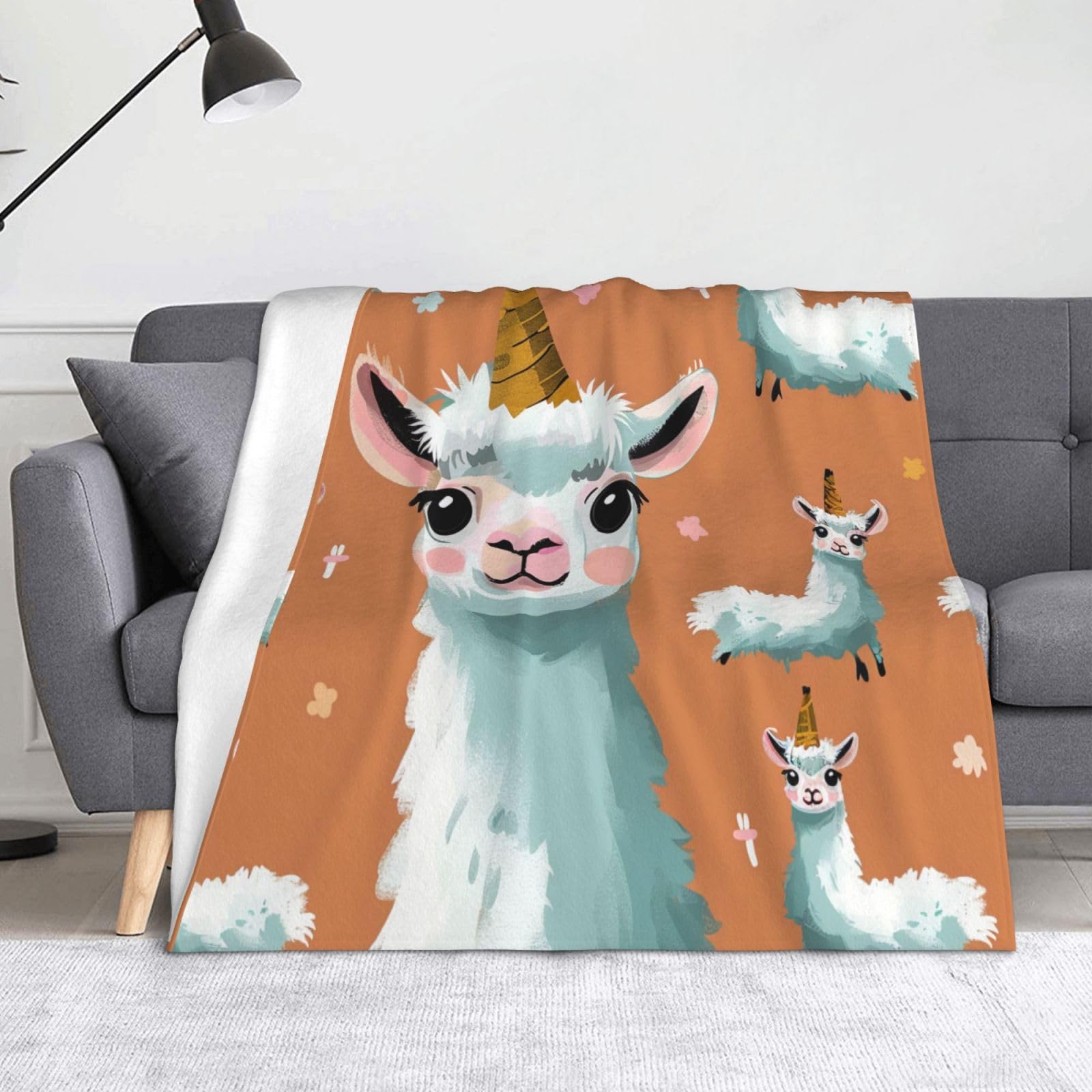Couverture en flanelle imprimée lama le cadeau réconfortant idéal