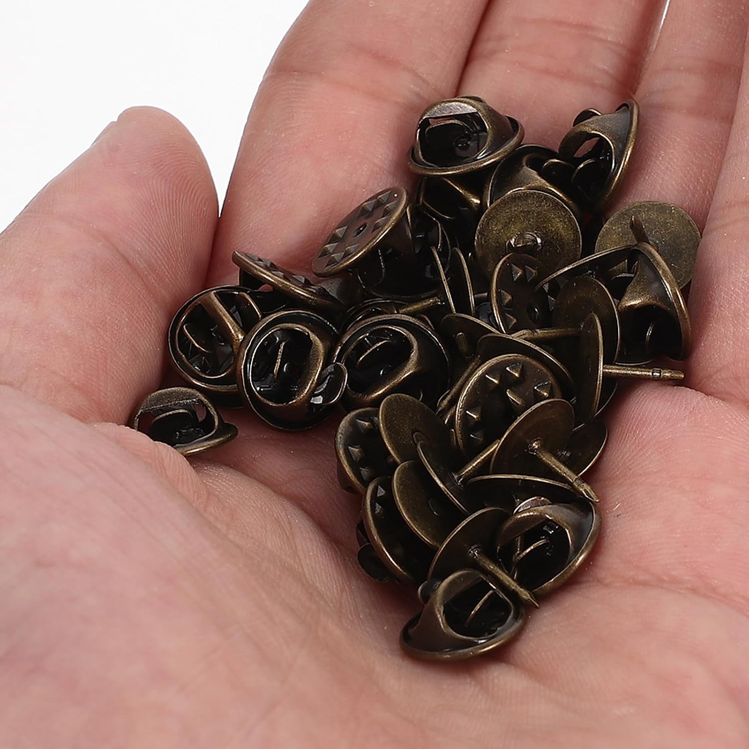 Jewelry Pin Backs 100 Sets Copper Clutch for Brooches