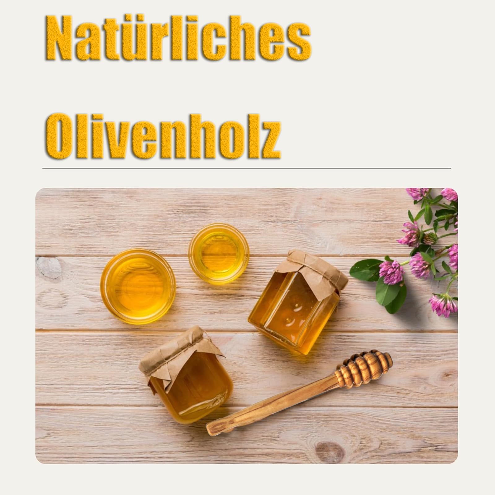 Łyżka do miodu z drewna oliwkowego