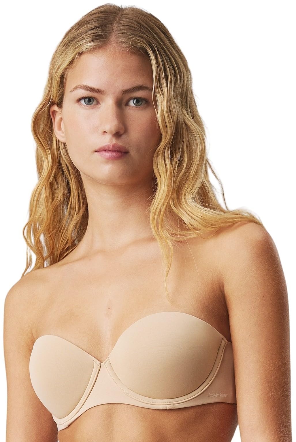 Calvin Klein Women Strapless Bra Push-up, Beige (Bare), 32C