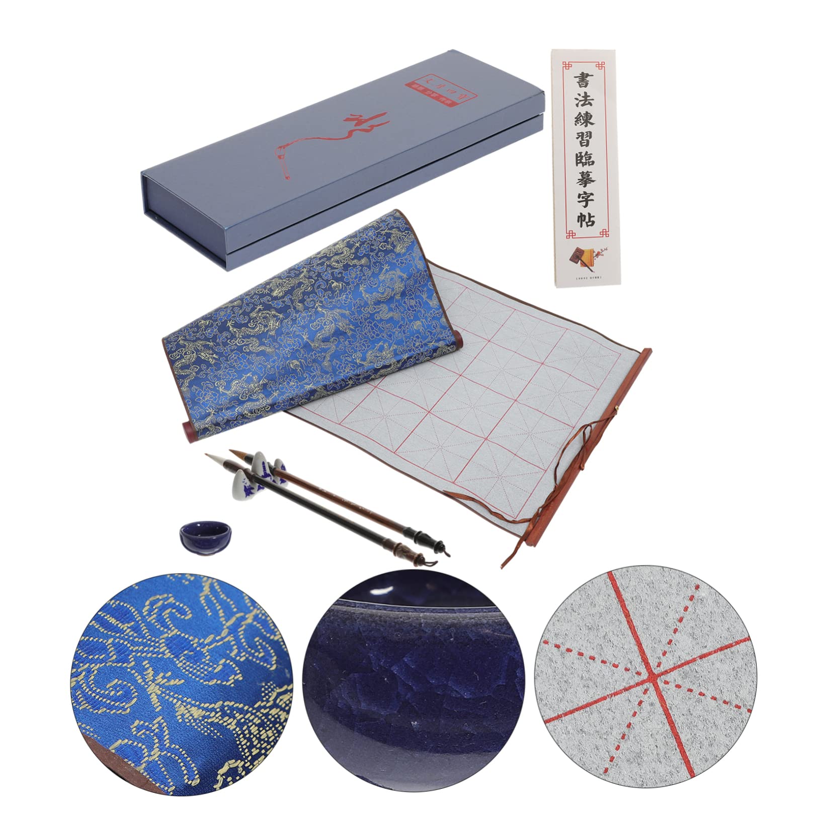Housoutil Set Panno Calligrafia Riutilizzabile per Principianti, Blu, 1 Box