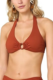 Bikini Mujer Bañador Top Triángulo Fijo con Aro Color Liso