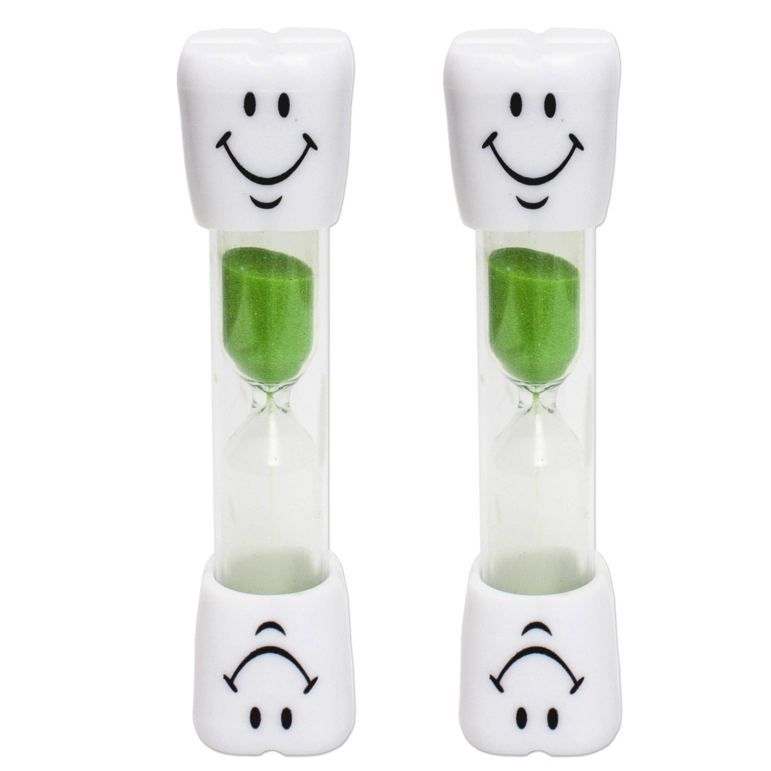 Dental Aesthetics Green Smile Sand Egg Timer - 2 Minute Timer (Set Of 2) (2 )