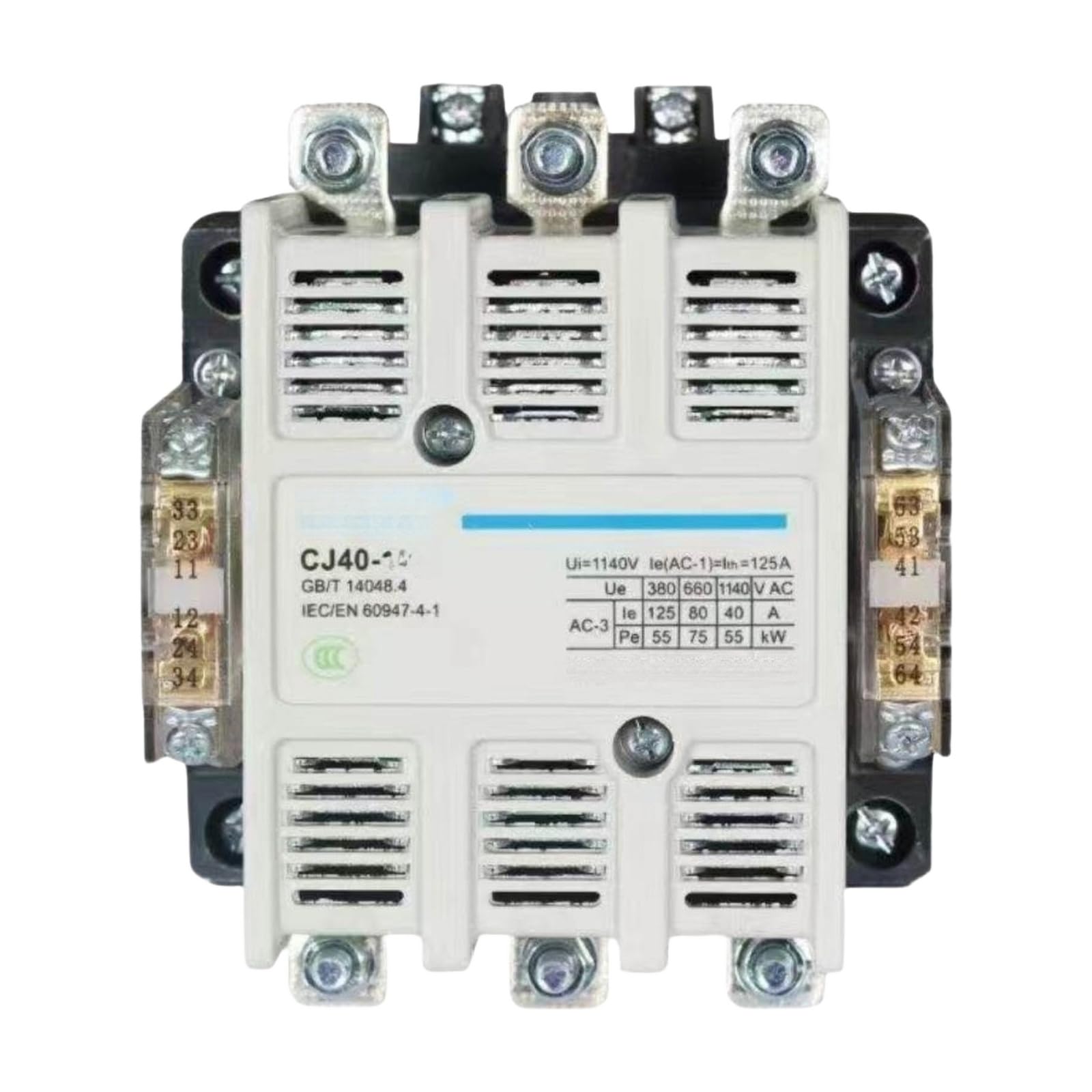 Contacteur de puissance CJ40-125 commande bobine 380V pour circuit AC - 2