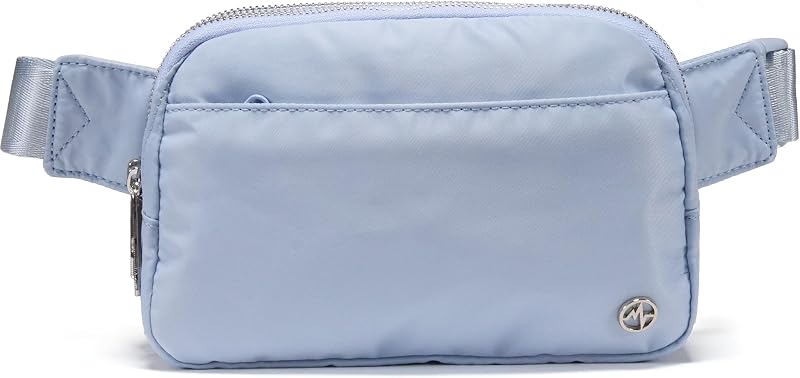 Pander Nylon Fanny Pack Belt Bag for Women with 5 Zipper Pockets | Nylon belt bag with five zippered pockets, a dedicated card slot and an adjustable strap for crossbody or waist wear