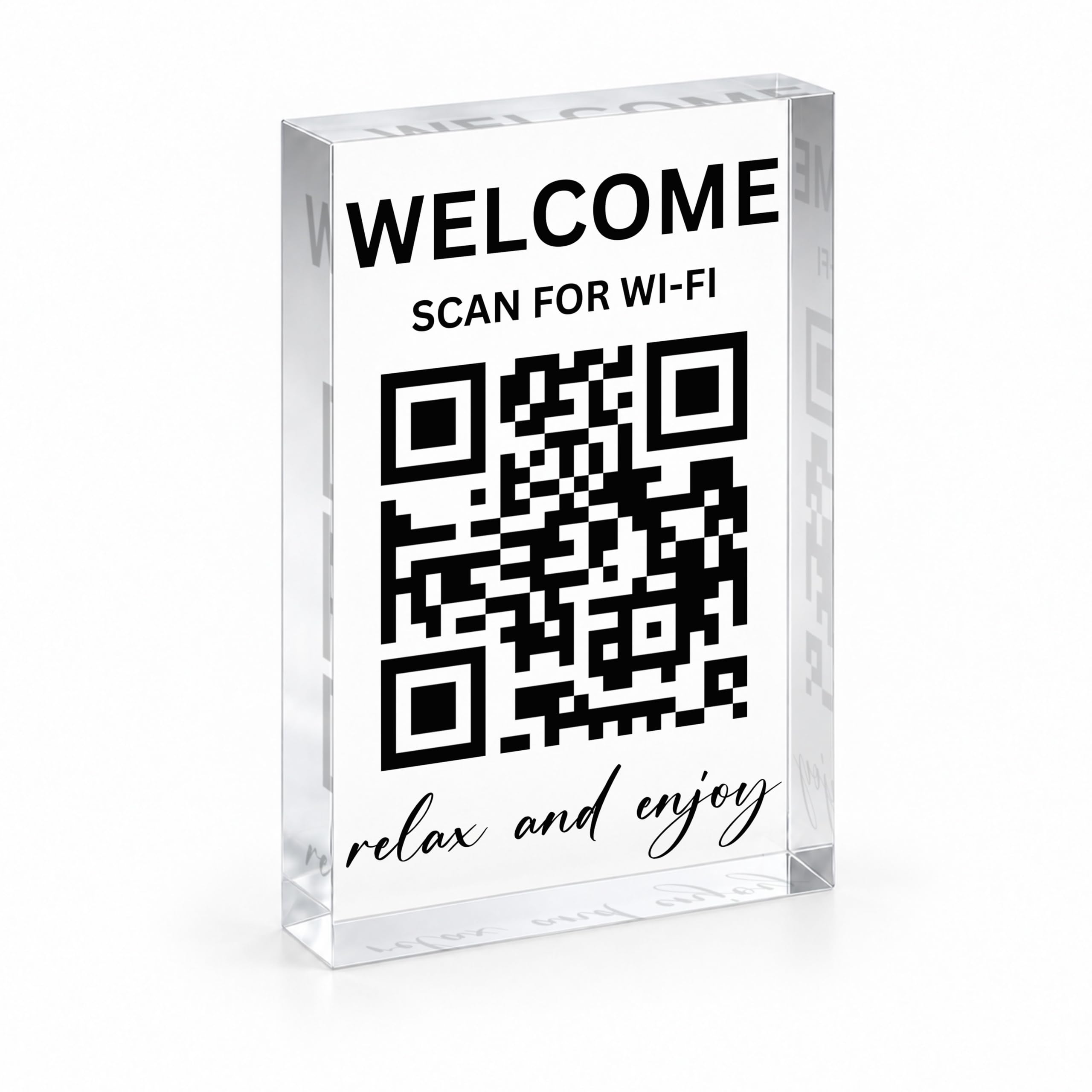 Personalized Wifi Sign – Scan and Connect QR Code Scanner Wifi Password Guest Wifi Access Rental Home Sign Guest Wifi