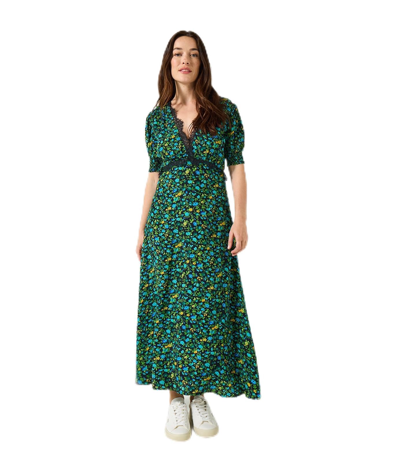 Joe Browns Women's Autumn Print Floral Vintage Dress, Green, 38 Pequeño