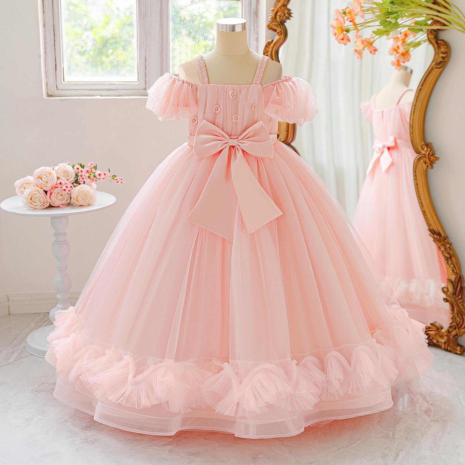 Tutu Ballet Niña Tutu Niña Falda Todas Las Estaciones Vestido De Manga Corta para Concursos Y Galas, Tutú Elegante con Diseño Formal para Eventos Especiales De Niñas
