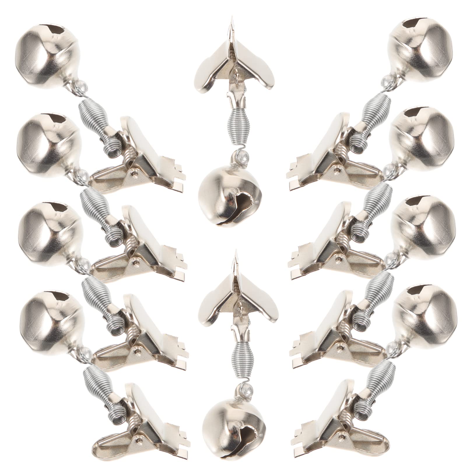 VICASKY 10Pcs Fishing Rod Alarm Bells Portable Clips for Sea Fishing with Sound Alert for Bite Detection for Freshwater