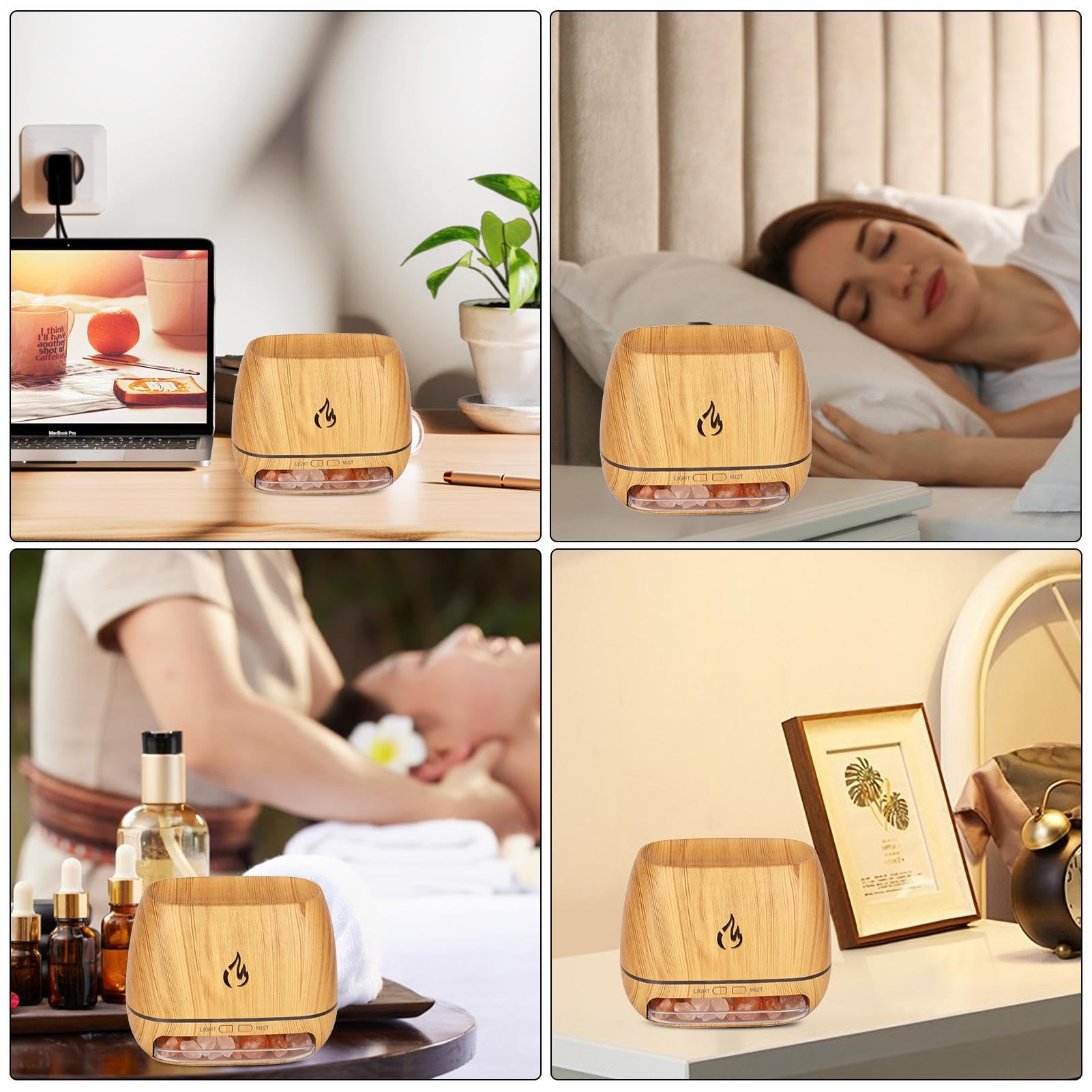 Diffusori Aromaterapia ad Ultrasuoni Timer Olio Aromaterapia | Umidificatore a profumata d'illuminazione ambiente