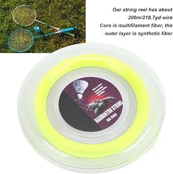 Badminton Racket String, 0.72mm 200m High Elastic Multifilament Fiber Badminton Racquets Line for Repairing