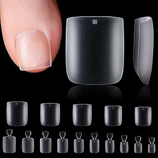 Long Square Toe Nail Tips for Wide Nail Beds, Matte Pre-shaped Full Cover False Toenails Gel Tips Press on Nails, Summer Toe Tips for Soak off Gel Extension at Home DIY(300PCS 15SIZE)