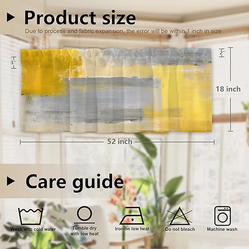 Miniatura 242 de Cenefas de cocina modernas con patrón de cobre marrón dorado para ventanas, cenefas opacas abstractas de marcas de arañazos y cortinas opacas