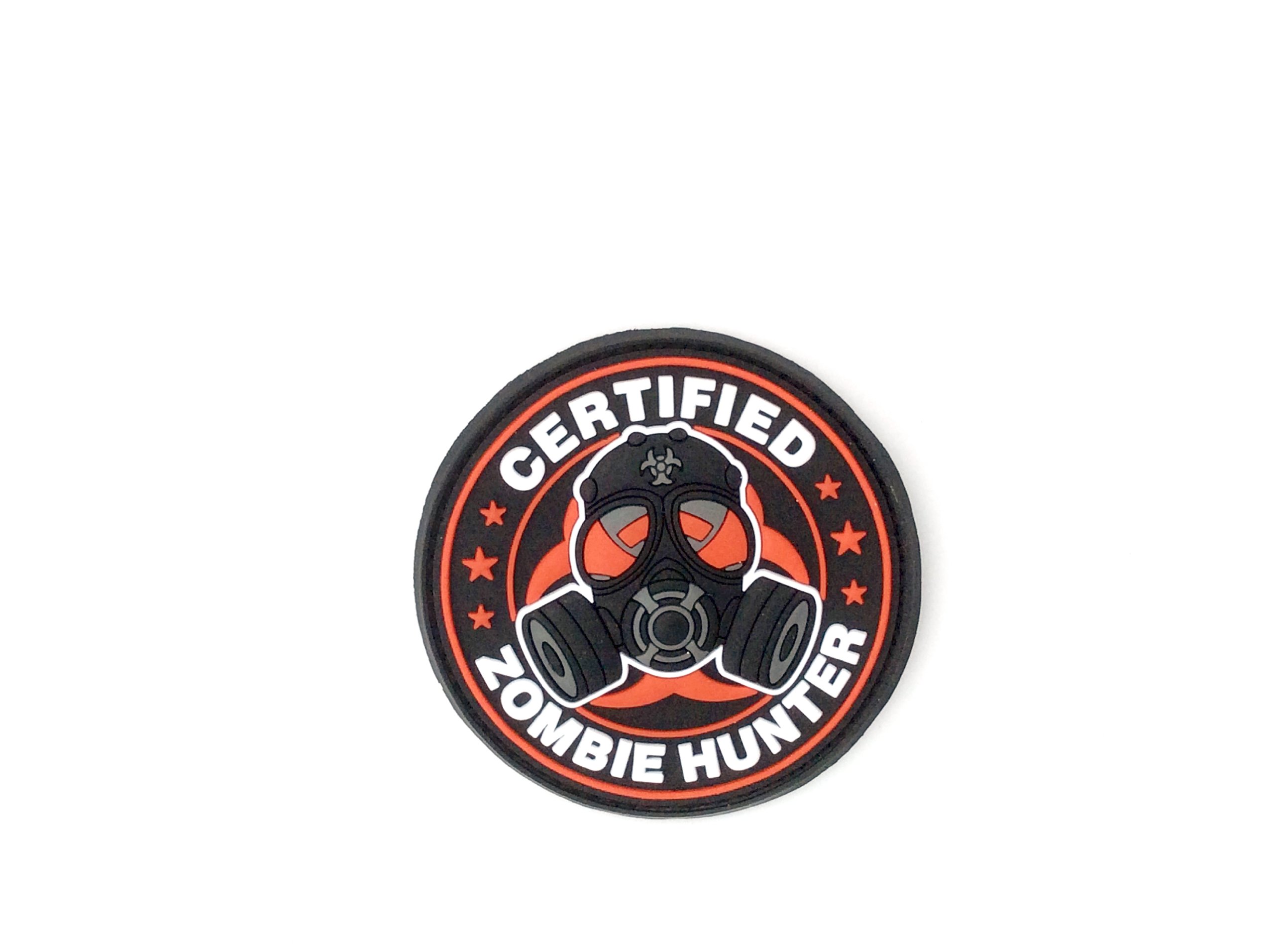 Patch Nation Black Certified Zombie Hunter Pvc Airsoft Patch