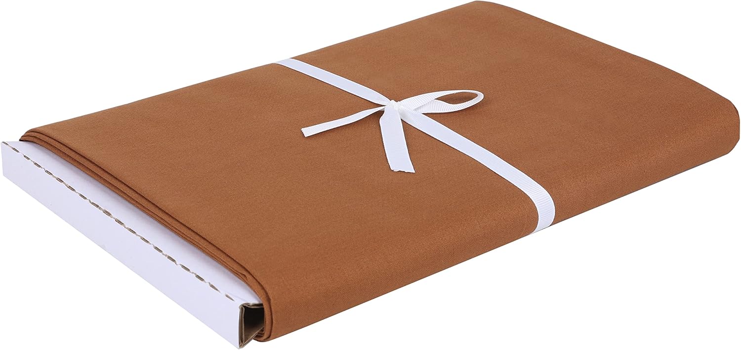 Craftido-19 Options-100% Cotton Fabric by The Yard in Solid Color 44”Wide by 3yd (9 ft) -Medium Weight 5.2 oz-Soft Cotton for Quilting, Sewing, Crafts, Binding, Backing and Lining - Brown