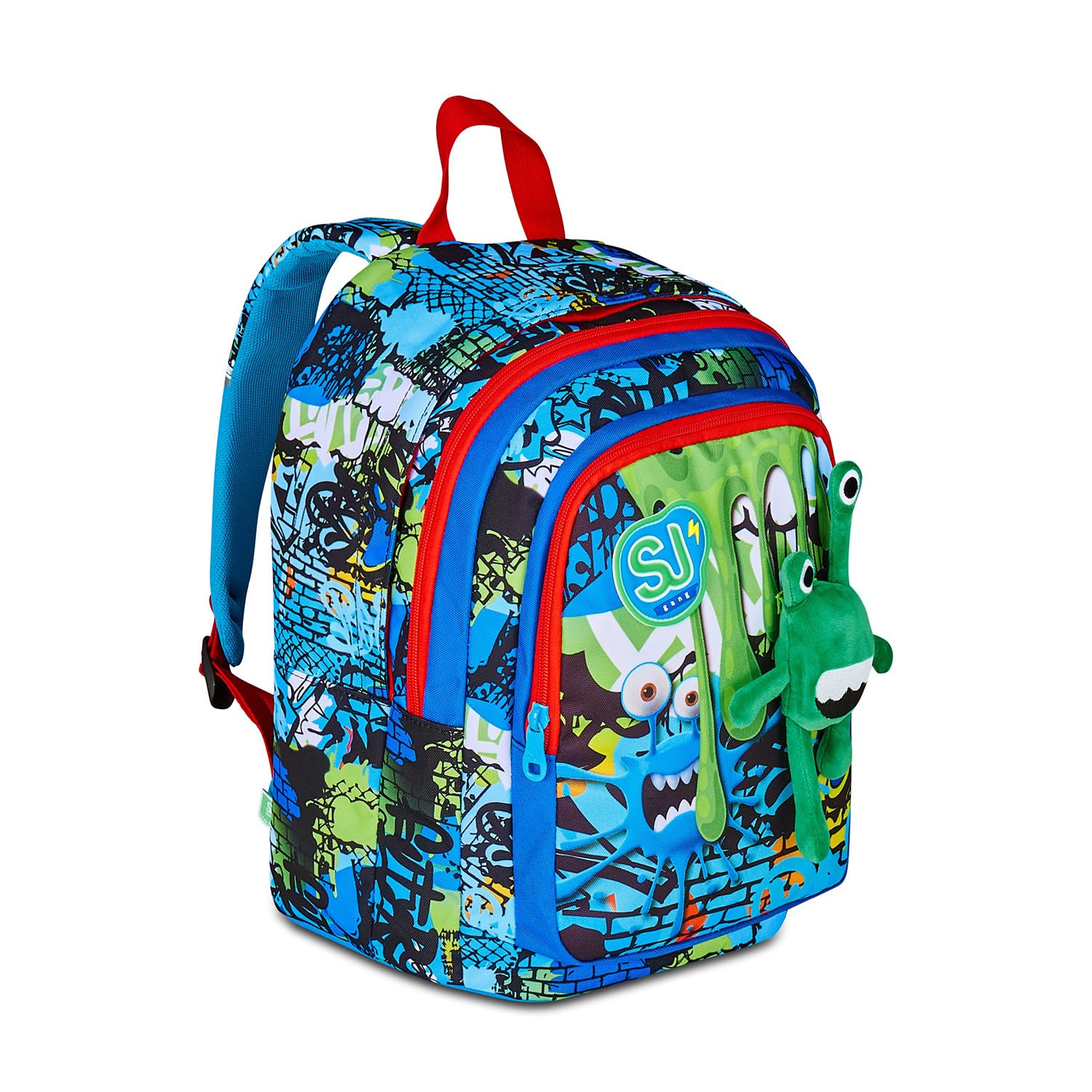 SJ GANG STYLE JAM GANG Zaino Scuola Advanced, Multicolore, Doppio Scomparto e Tasca per Borraccia, 29 L, Zaino Scuola Elementare, Zaino Bambino