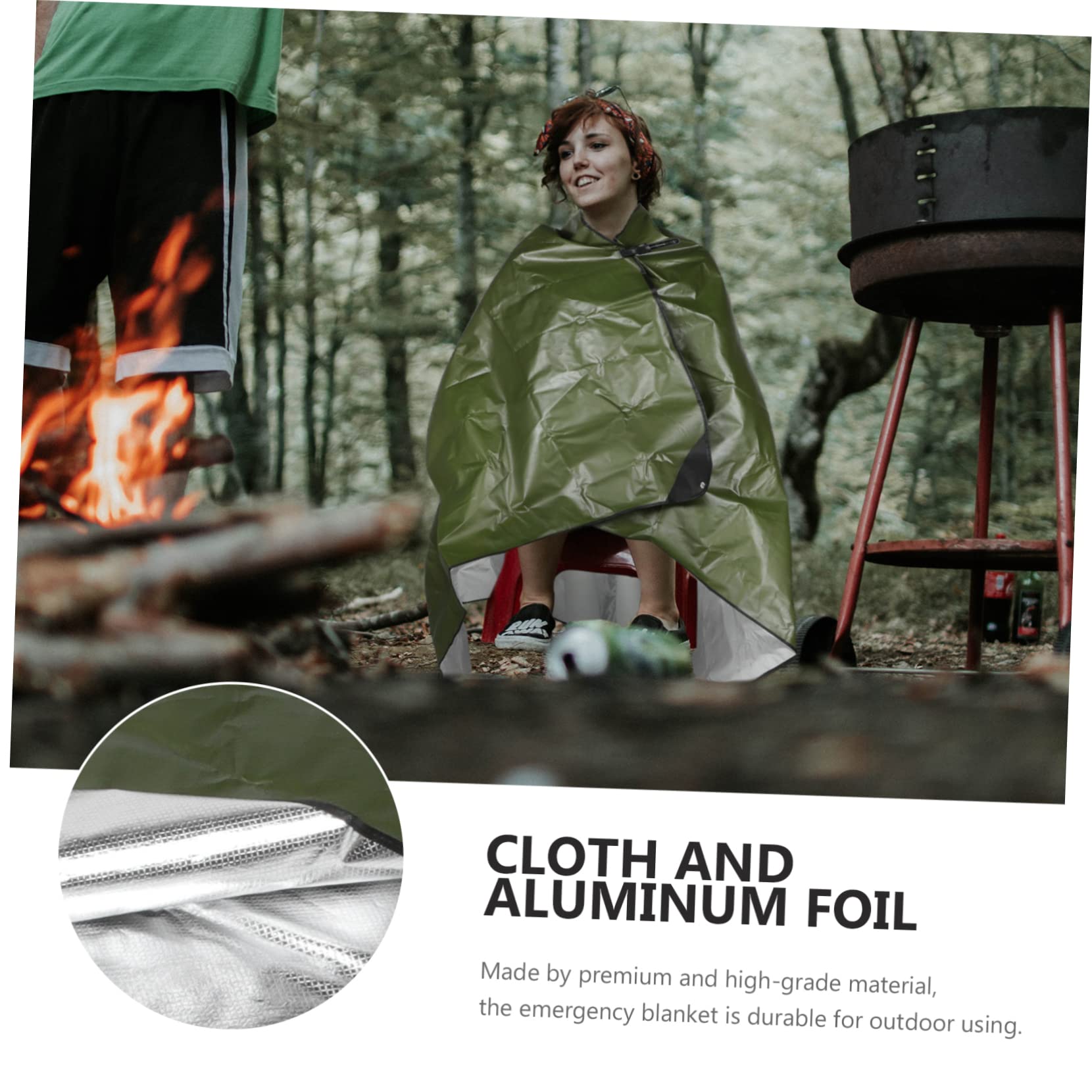 Toyvian Coperta Termica Di Emergenza Multiuso Isolante Per Campeggio e Sopravvivenza Leggera e Blocca Pioggia e Umidità Per Borse e Sacchetti