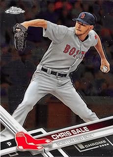 2017 Topps Chrome #160 Chris Sale Boston Red Sox Official MLB Baseball Trading Card in Raw (NM or Better) Condition