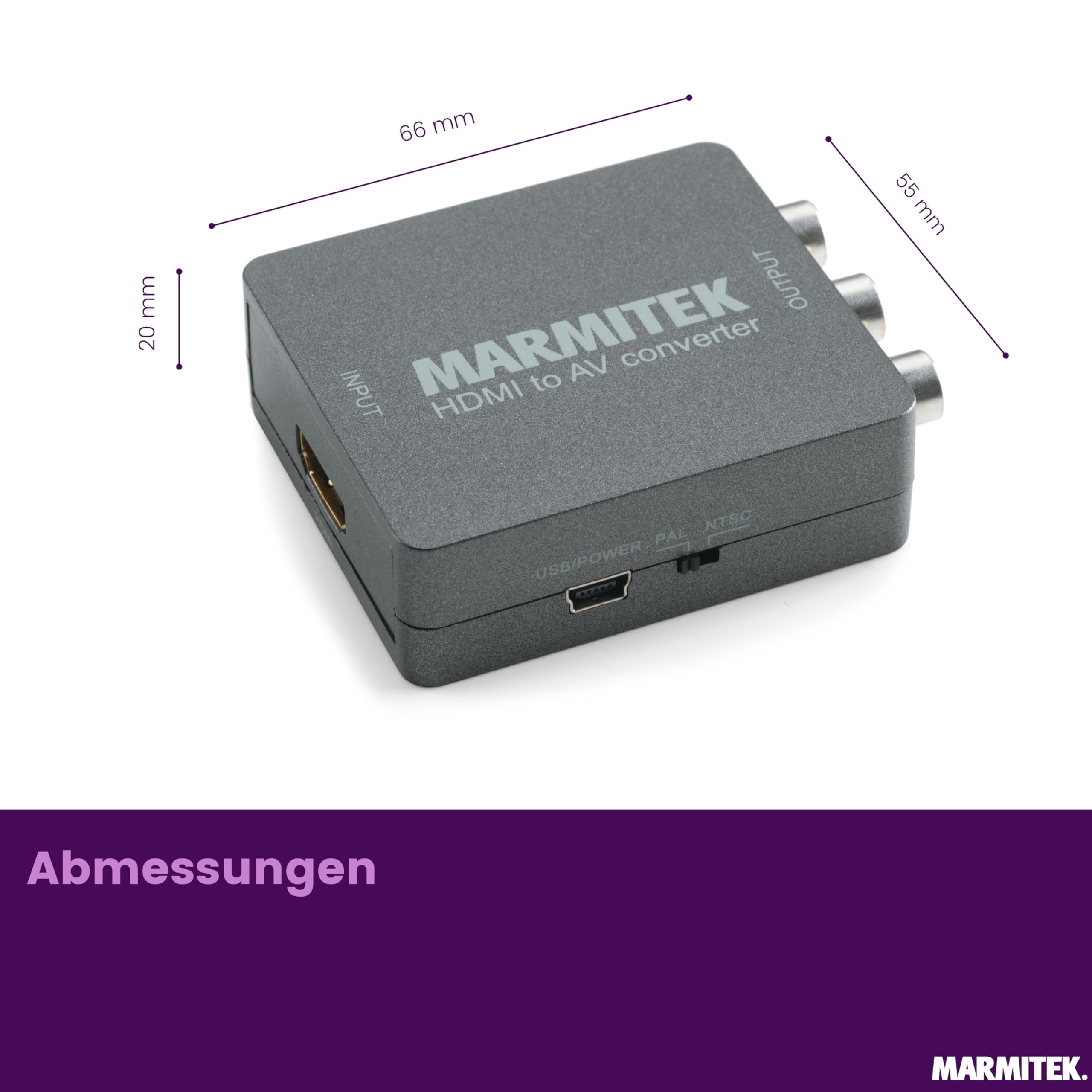 Marmitek Connect HA13 - HDMI auf SCART Adapter RCA Composite 1080p PAL