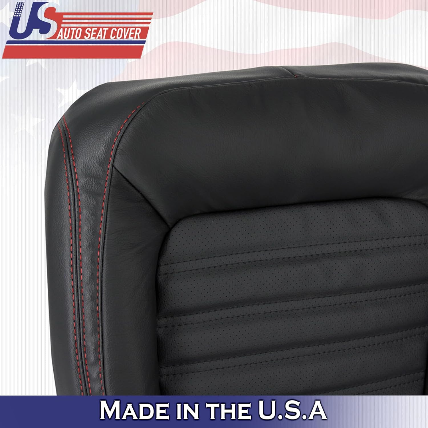 fits 2011 to 2018 Volkswagen Jetta GLI Passenger Bottom Leather Seat Cover Black