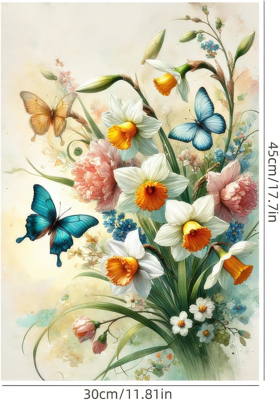 Spring Daffodil Garden Flag 12x18 Inch Double-Sided Yard Decoration Butterflies Blooming Flowers for Outdoor Outside Spring Decor Home Farmhouse Summer Decorations - Image 6