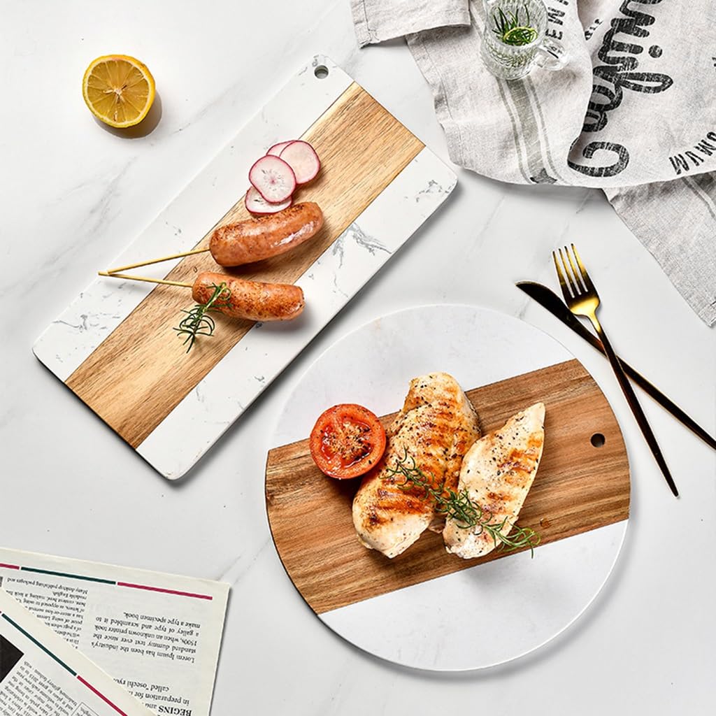 Deska do krojenia z drewna akacjowego, stylowa deska do krojenia delikatesów i serów, do kuchni, restauracji i na imprezy, talerz do serwowania i niezbędne do pieczenia