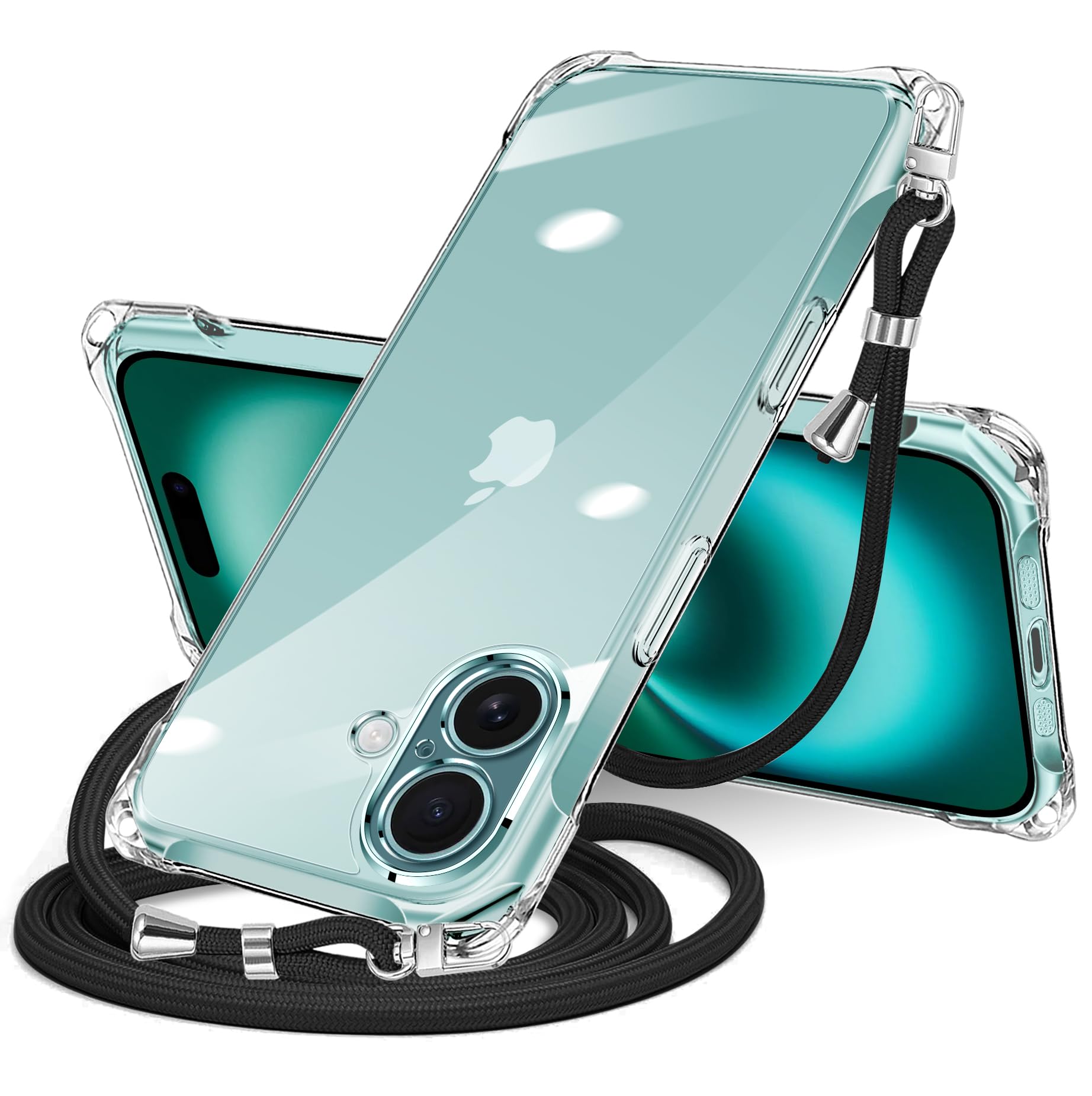 Amazon.co.jp: NISIILNG iPhone 17 用 ケース クリア ショルダー