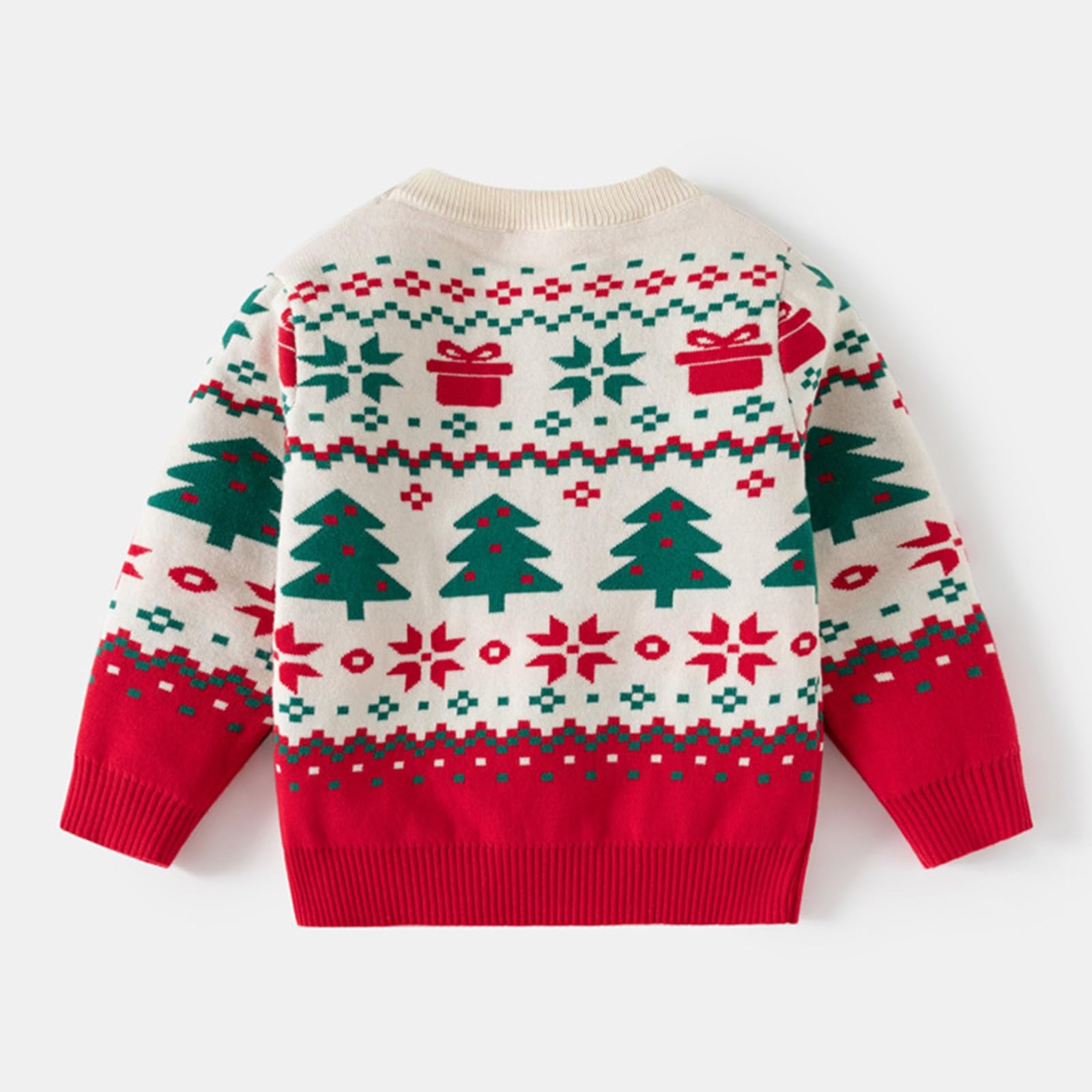 Jersey Navideño Niños Suéter de Punto Cuello Redondo Navidad 2-6 Años