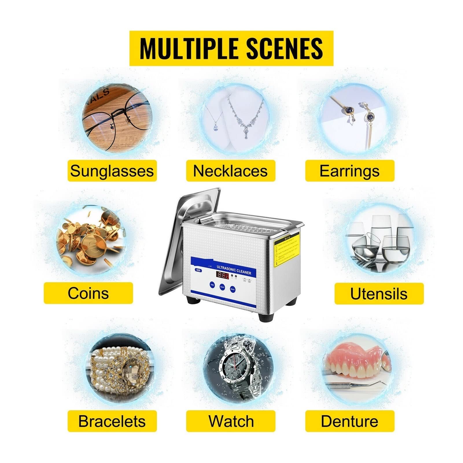 Urządzenie do czyszczenia ultradźwiękowego 800 ml ultradźwiękowa czystsza pralka przenośna 35W Mini zmywarka Lawe-Dishes Bath Sonic dla urządzeń domowych