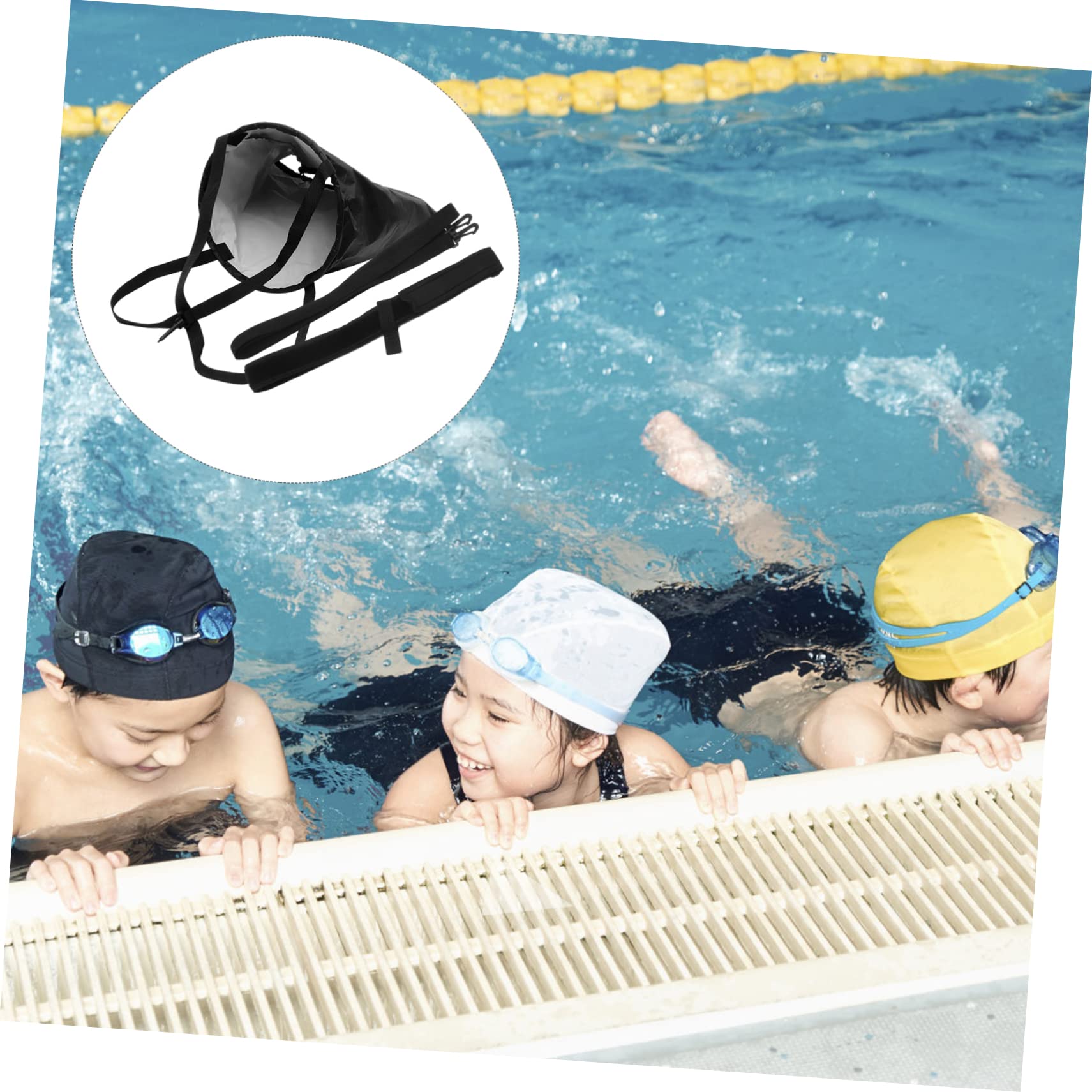 Mipcase 1 Set Paracadute da Nuoto Accessori per Il Nuoto Cavo per Allenamento per Il Nuoto Accessorio per Il Nuoto Attrezzatura per Lezioni di Nuoto Attrezzatura per Esercizi di Nuoto