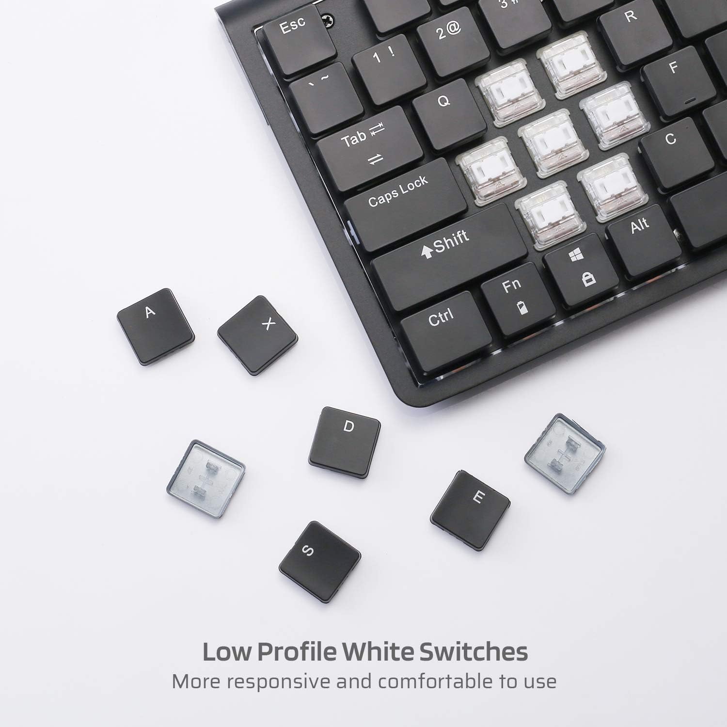 Low Profile White Mechanical Switches