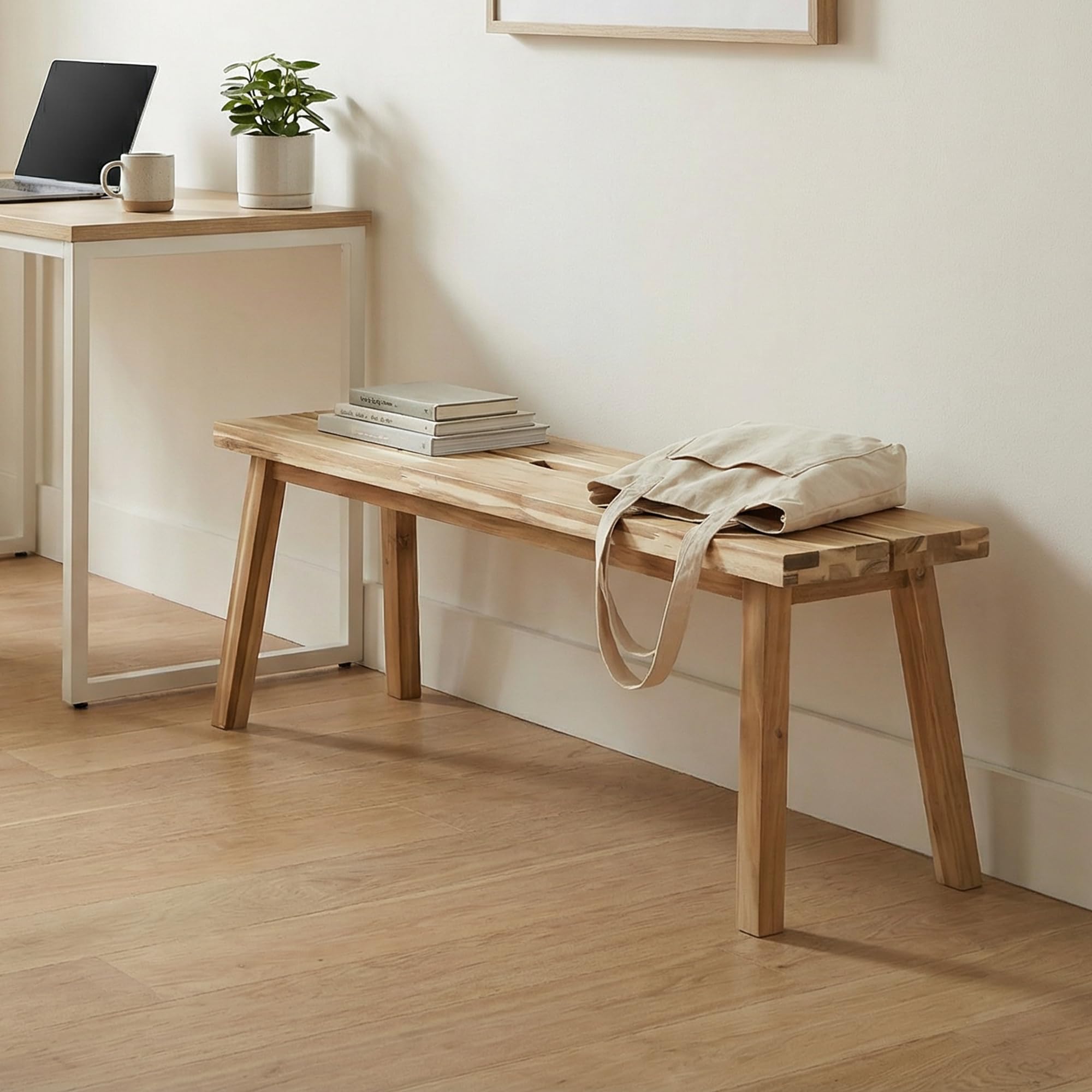 ARROWSTONE Solid Wood Bench for Entryway, Bed Bench, Dining, Plant Stand - Wooden Bench Indoor (47 inches)