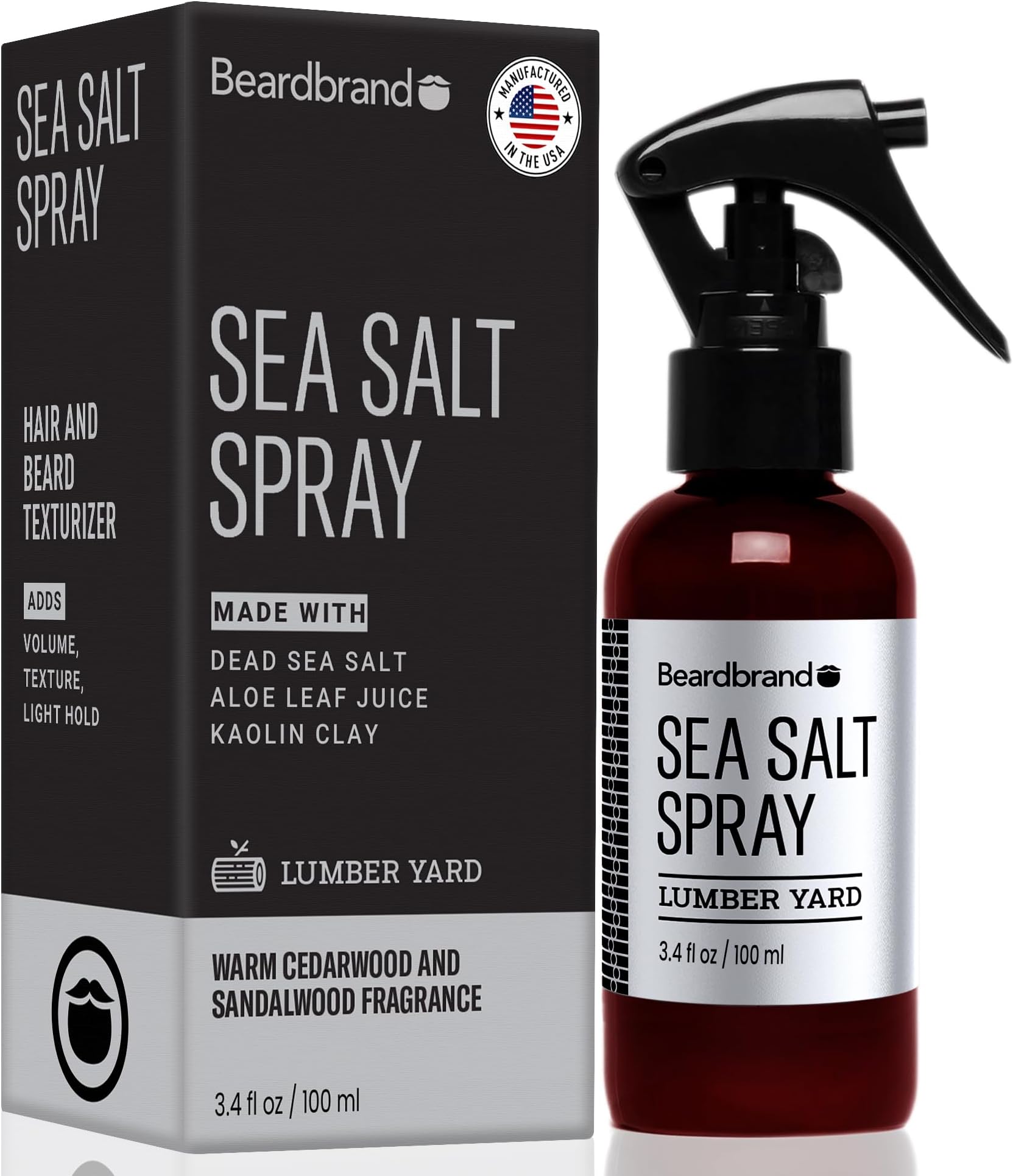 Sea Salt Spray for Men – Hair Texture Spray Adds Instant Volume, For Lightweight Natural Textured Look, Lumber Yard Scent, Achieve Effortless Style & All-Day Hold