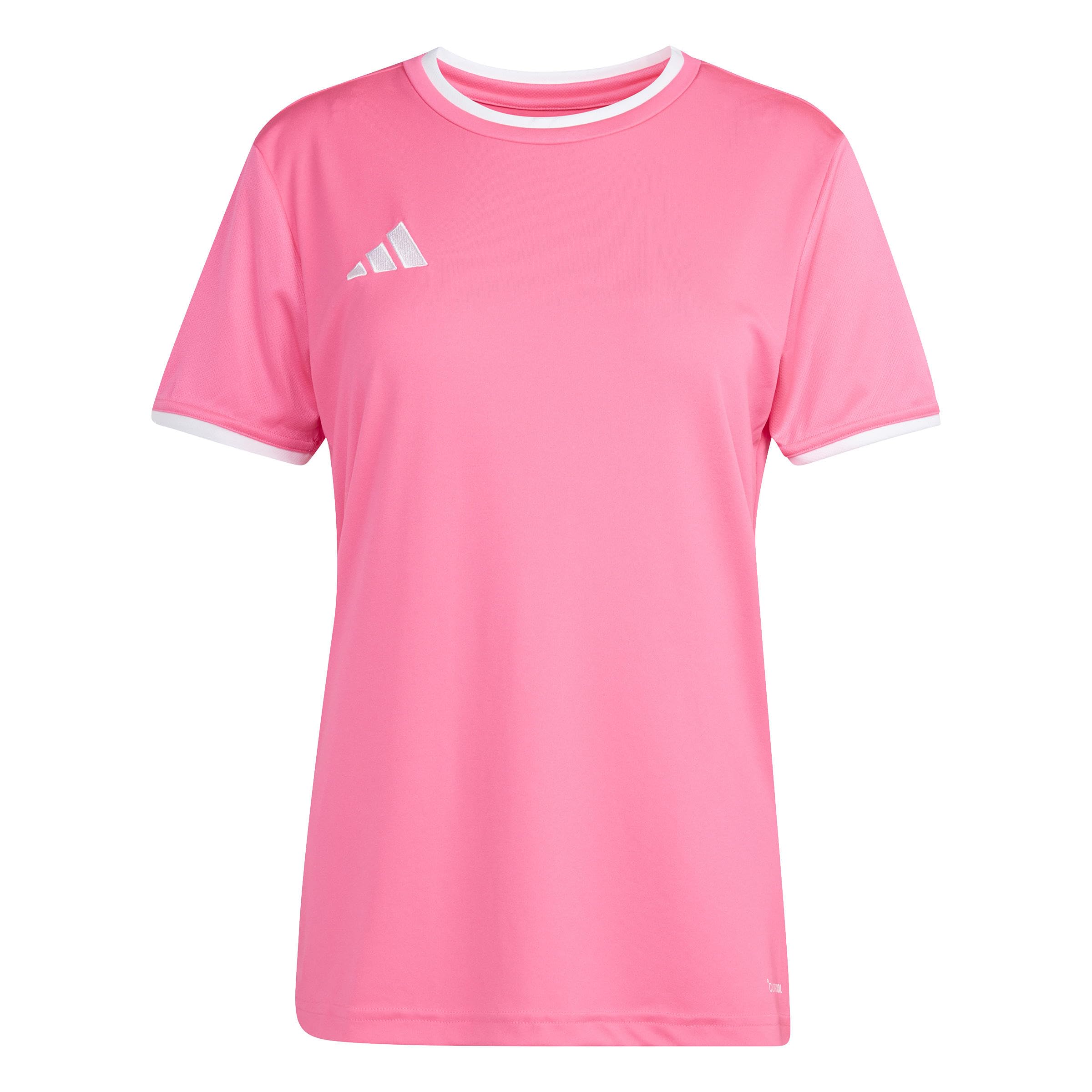 adidas Women's Entrada26 Jersey Shirt, Solar Pink/White, S