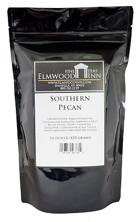 Elmwood Inn Fine Teas, Southern Pecan Black Tea, 16-Ounce Pouch