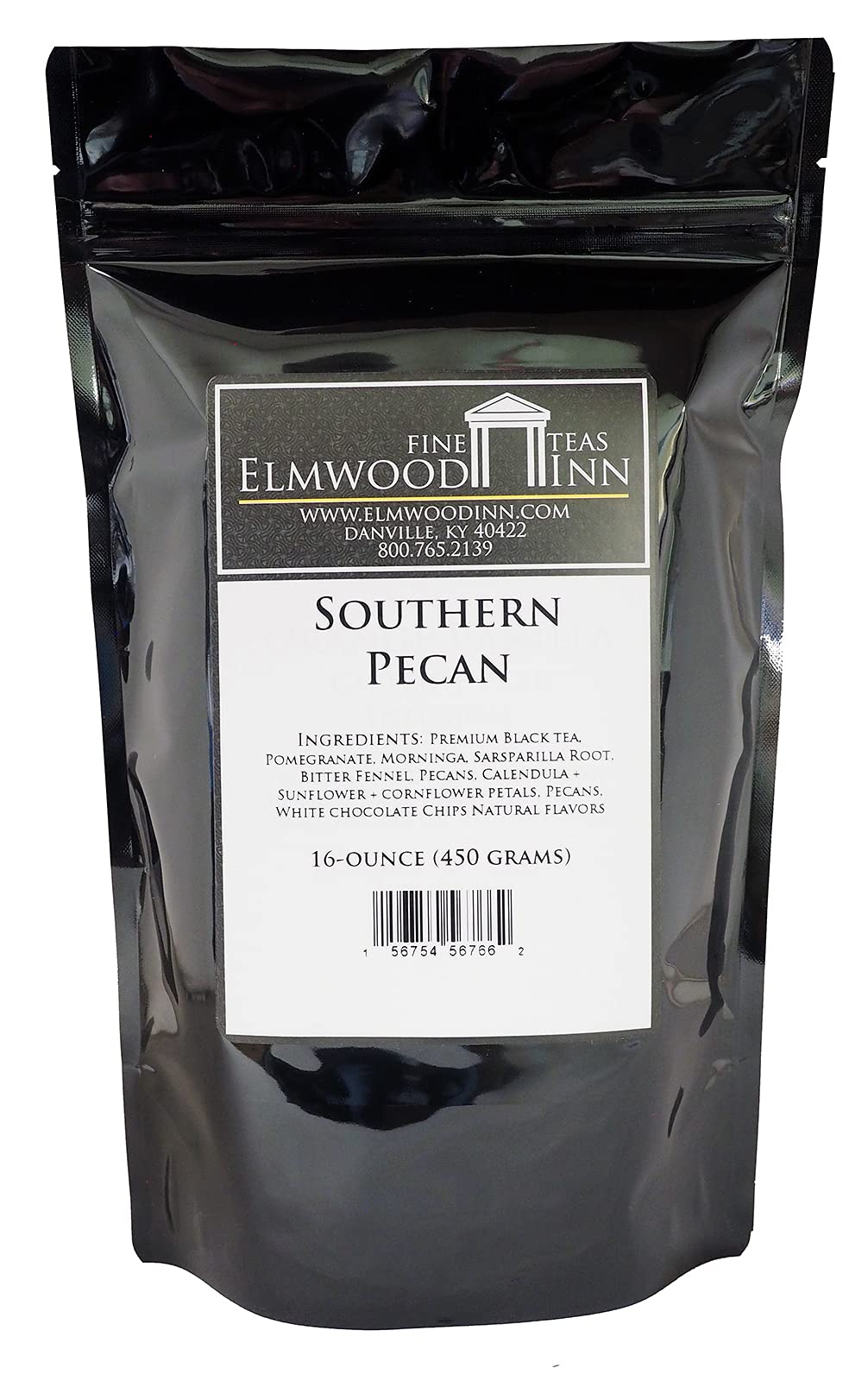 Elmwood Inn Fine Teas, Southern Pecan Black Tea, 16-Ounce Pouch